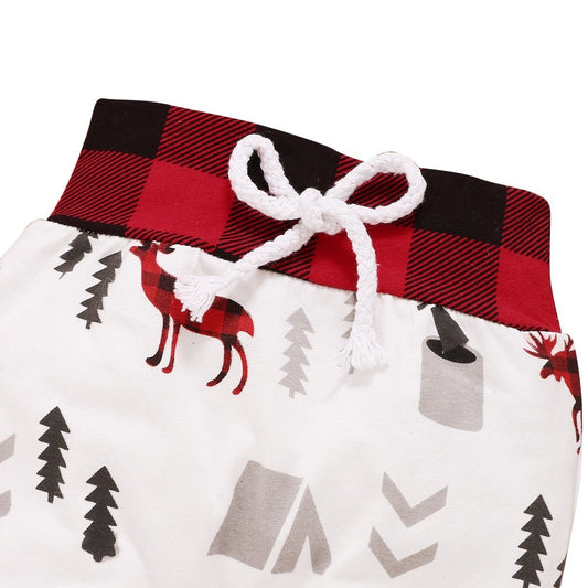 Christmas Baby Outfits 2020 Winter Cotton 3Piece Set Bodysuit+Pants+Hat Xmas Print Long Sleeve Baby Clothes for Boy Girl D30
